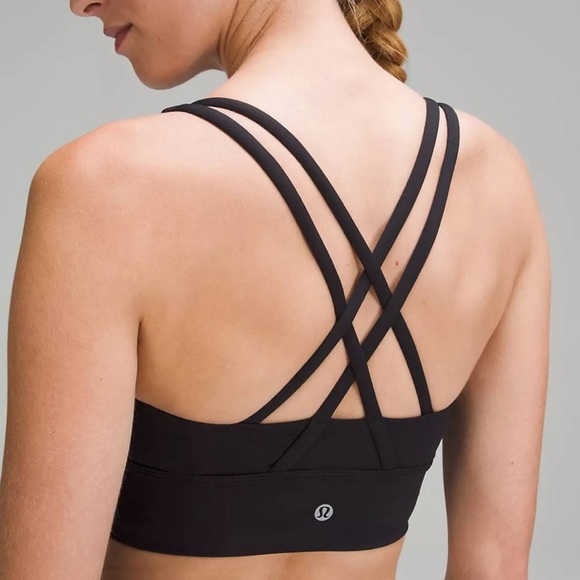 lululemon athletica Other - Lululemon Size 4 Energy Crossover Strap Sports Bra Black